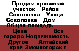 Продам красивый участок › Район ­ Соколовка › Улица ­ Соколовка › Дом ­ 18 › Общая площадь ­ 100 › Цена ­ 300 000 - Все города Недвижимость » Другое   . Алтайский край,Змеиногорск г.